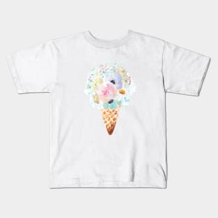 sweet  flowers cone watercolor Kids T-Shirt